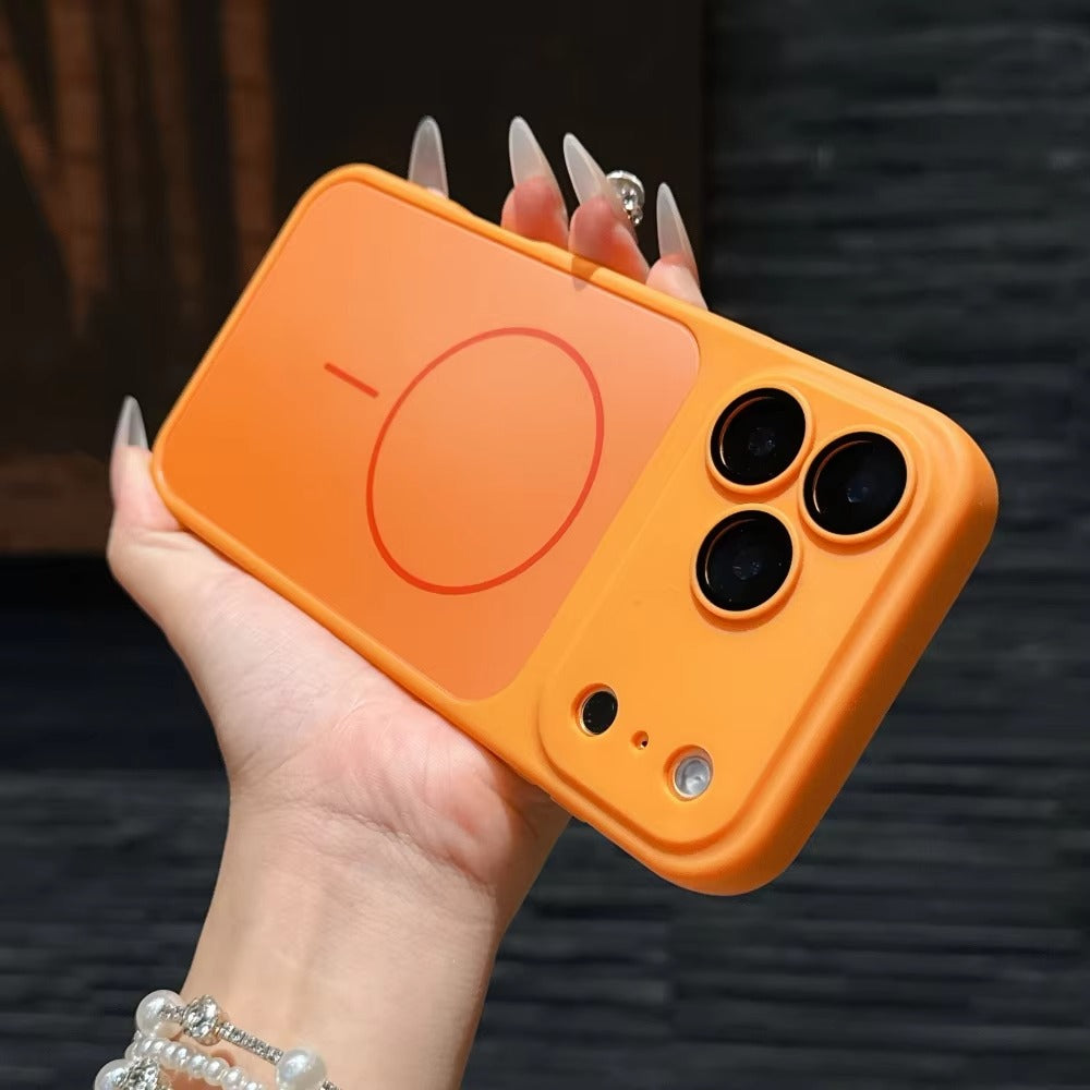 Luxury iPhone Case — MagSafe Matte PC Cover with Glass Lens Protection, Slim Shockproof Design and Camera Control Button