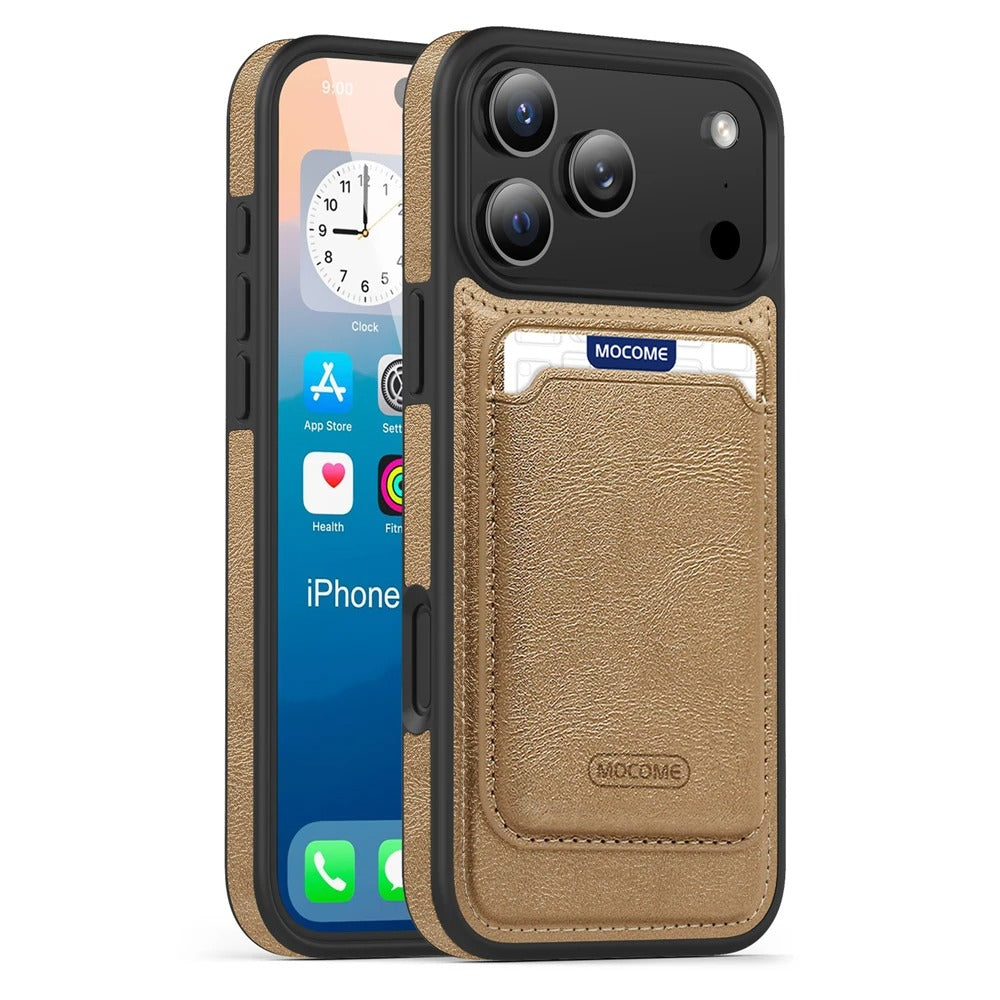 Luxury iPhone Case — Magnetic 2-in-1 Leather Card-Holder Cover with Shockproof Dual-Layer Protection, Anti-Fingerprint Non-Slip Design & Wireless-Charging Support