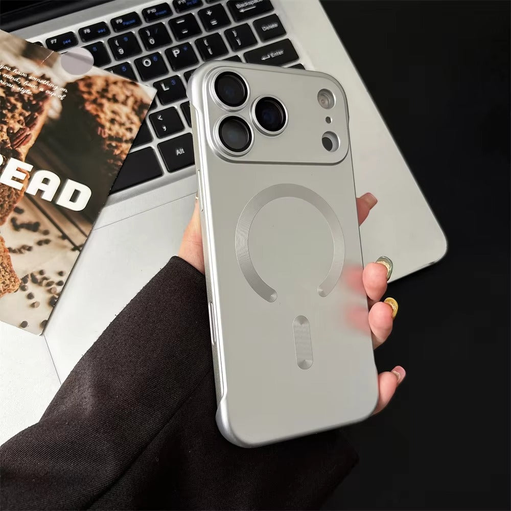 Luxury iPhone Case — Magnetic, Shockproof, Anti-Fingerprint, Anti-Scratch, Dustproof Matte Anti-Glare Non-Slip Frameless Solid Cover with Wireless Charging Support