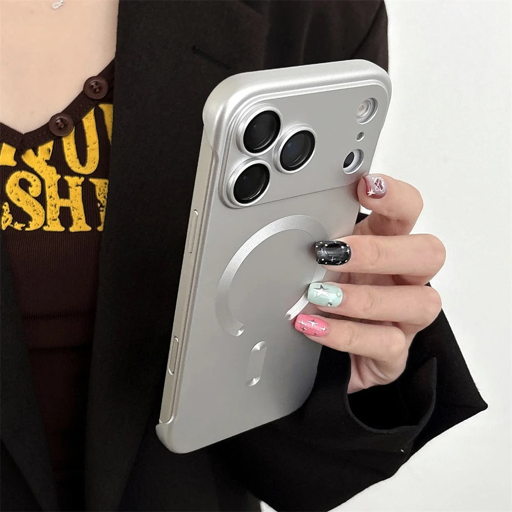 Luxury iPhone Case — Magnetic, Shockproof, Anti-Fingerprint, Anti-Scratch, Dustproof Matte Anti-Glare Non-Slip Frameless Solid Cover with Wireless Charging Support