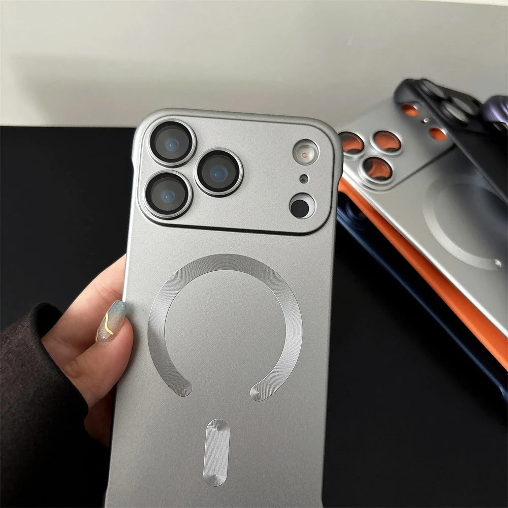 Luxury iPhone Case — Magnetic, Shockproof, Anti-Fingerprint, Anti-Scratch, Dustproof Matte Anti-Glare Non-Slip Frameless Solid Cover with Wireless Charging Support