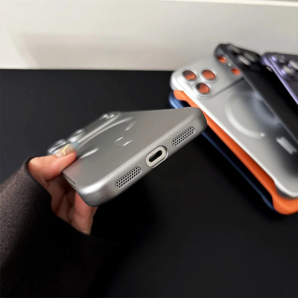 Luxury iPhone Case — Magnetic, Shockproof, Anti-Fingerprint, Anti-Scratch, Dustproof Matte Anti-Glare Non-Slip Frameless Solid Cover with Wireless Charging Support