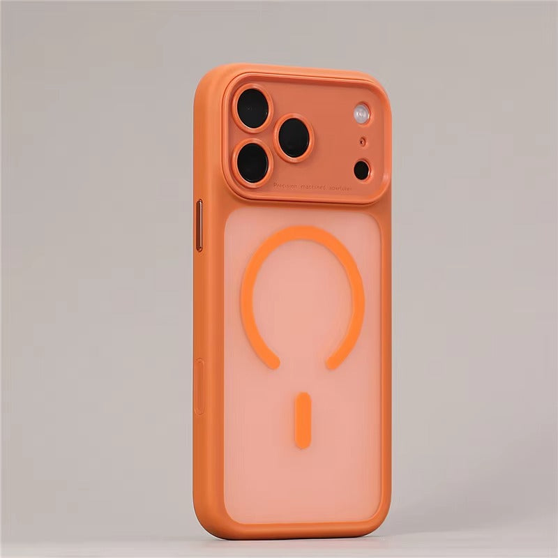 Luxury iPhone Case — Magnetic, Shockproof, Anti-Fingerprint, Anti-Scratch, Dustproof Matte Anti-Glare Transparent Half-Wrapped Cover with Disassembly Lens Protection