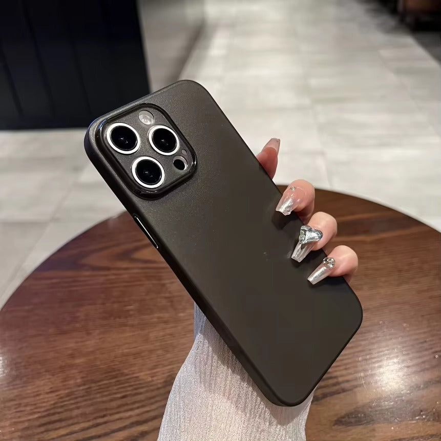 Luxury iPhone Case — Matte Hard PC Half-Wrapped Cover, Ultra Slim, Shockproof, Frosted, Anti-Fingerprint, Dustproof, Lightweight, Non-Slip