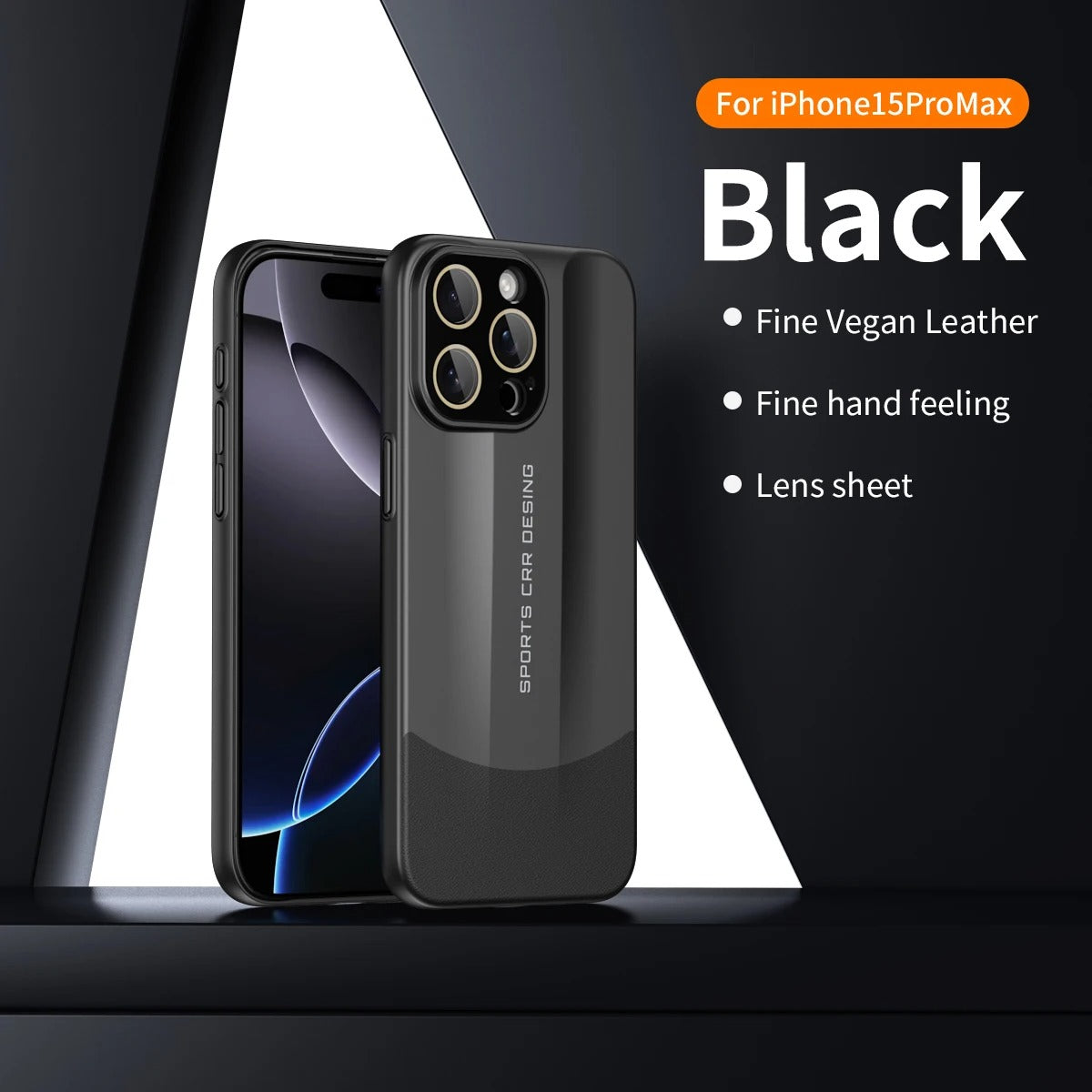 Luxury iPhone Case — Matte Leather Hard Shell Cover with Lens Protection, Anti-Fingerprint Anti-Scratch Lightweight Design & Non-Slip Half-Wrapped Finish