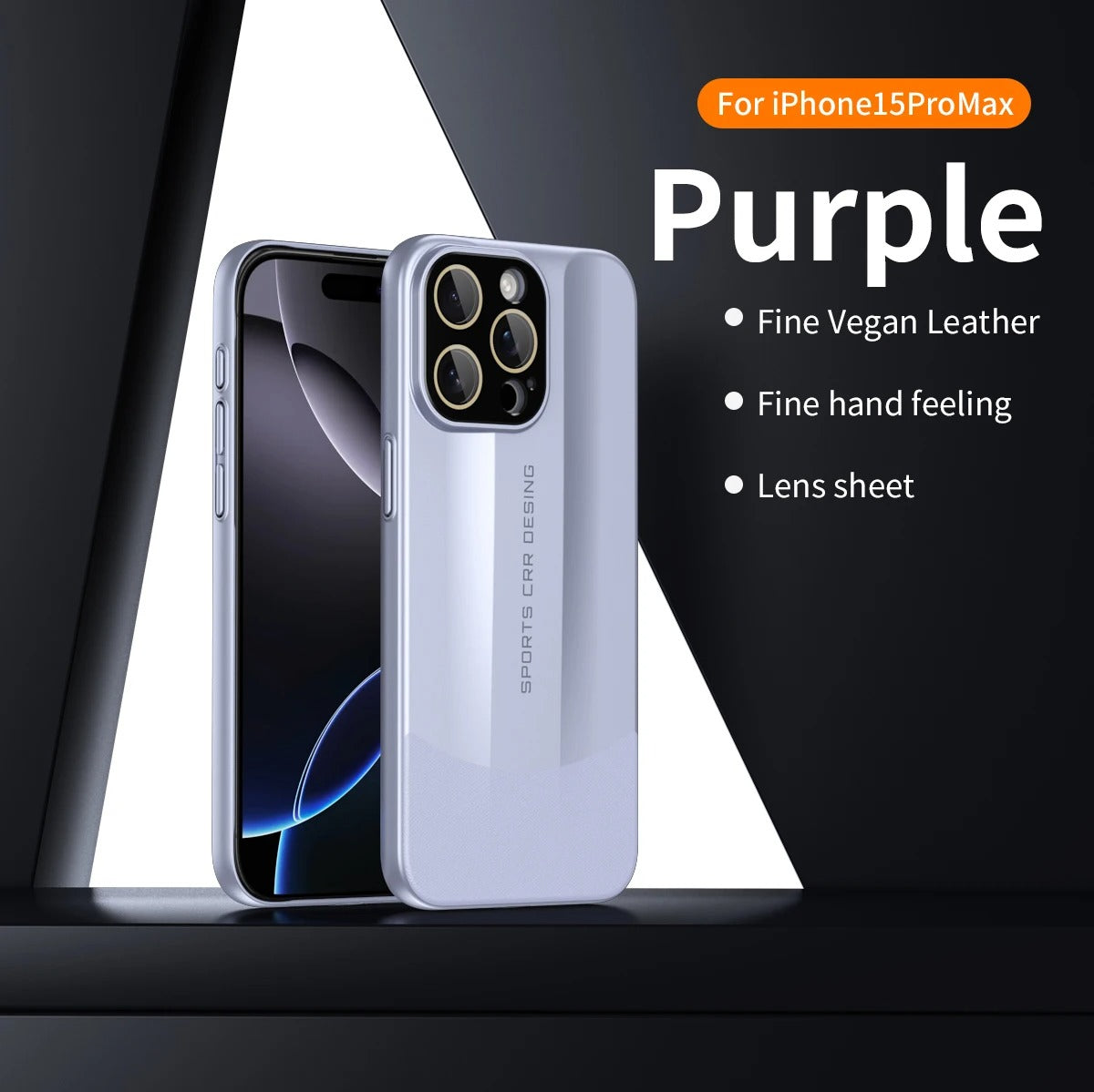 Luxury iPhone Case — Matte Leather Hard Shell Cover with Lens Protection, Anti-Fingerprint Anti-Scratch Lightweight Design & Non-Slip Half-Wrapped Finish