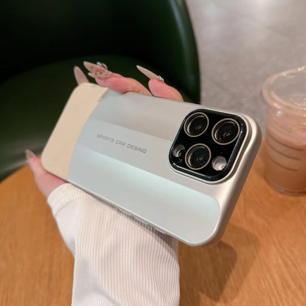 Luxury iPhone Case — Matte Leather Hard Shell Cover with Lens Protection, Anti-Fingerprint Anti-Scratch Lightweight Design & Non-Slip Half-Wrapped Finish