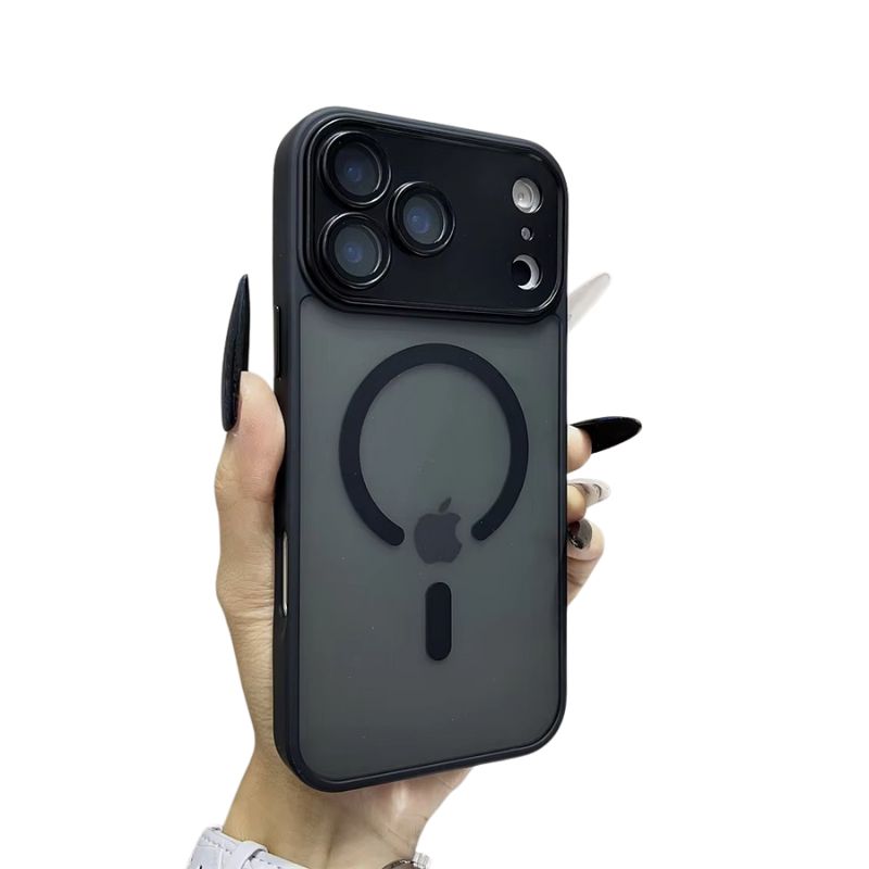 Luxury iPhone Case — Matte Magnetic Translucent Cover with MagSafe, Wireless Charging Support, Shockproof Anti-Fingerprint PC+TPU Design