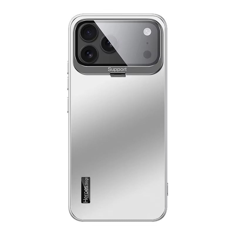 Luxury iPhone Case — Matte Shockproof Armor Bumper Cover with Magnetic Stand Holder, Large-Window Lens Protection and Anti-Fingerprint Design