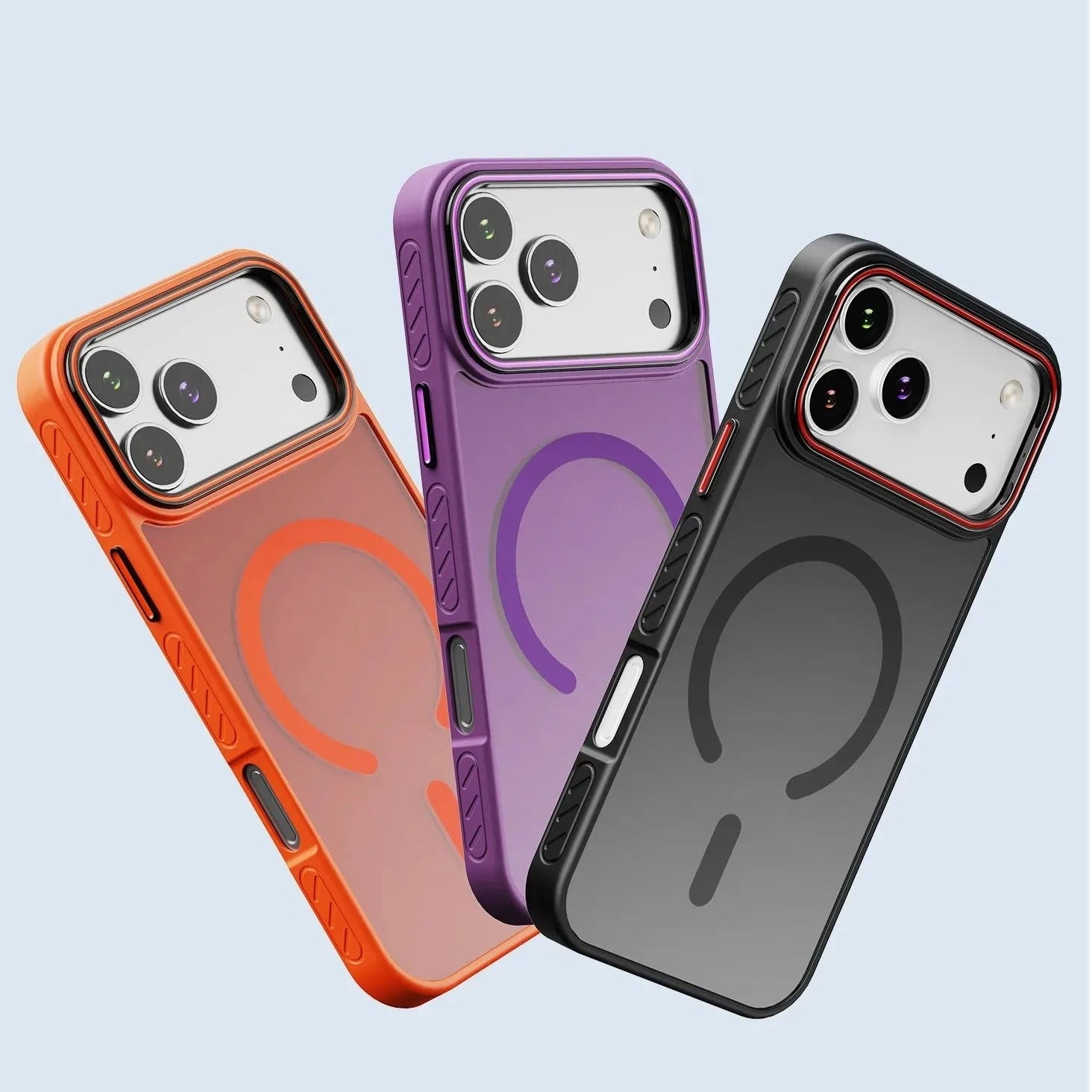 Luxury iPhone Case — Matte Transparent Magnetic Cover with MagSafe, Wireless Charging Support, Shockproof PC+TPU Protective Design