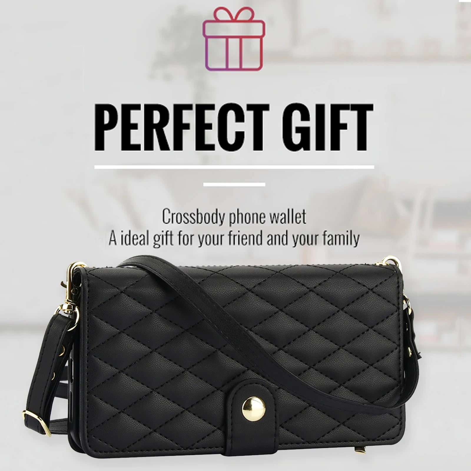 Luxury iPhone Case — Multi-Karal Chain Zipper Wallet Flip Cover with 6-Card Slots, Shockproof, Magnetic, Anti-Scratch, Leather Wallet Case