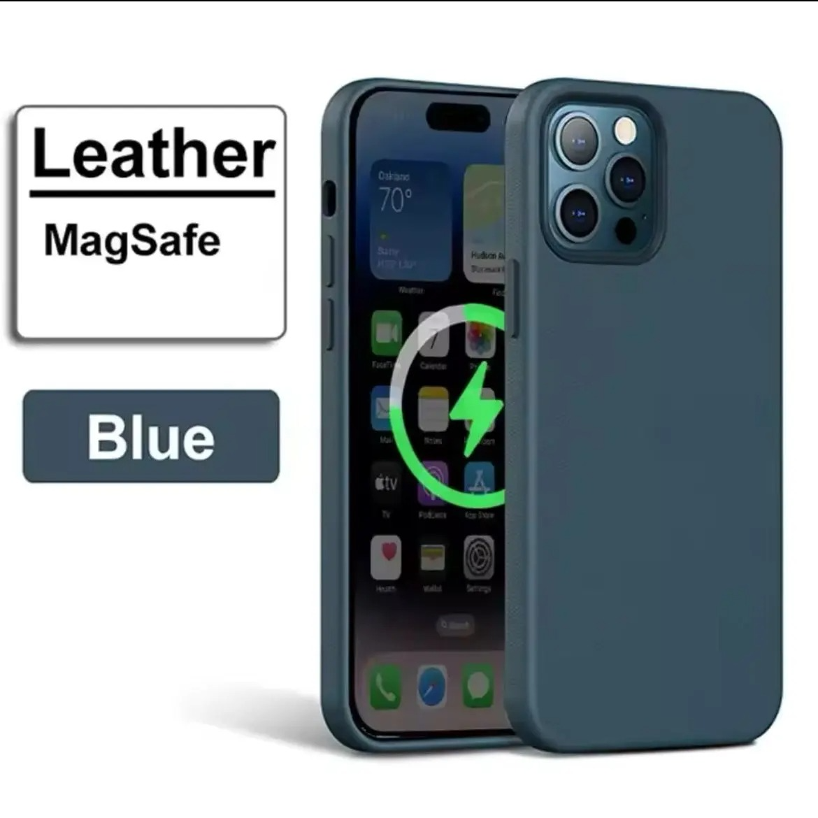 Luxury iPhone Case — Official MagSafe Leather Cover with Strong Magnetic Support, Half-Wrapped Shockproof Design for Apple iPhone 17 Pro Max and Plus