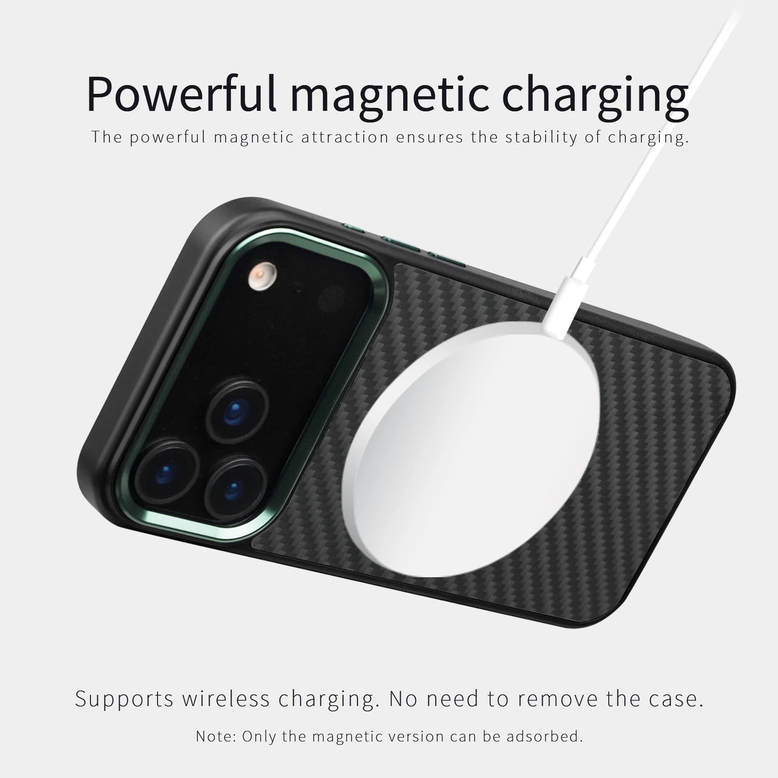 Luxury iPhone Case — Real Aramid Kevlar Fiber Full-Coverage Magnetic Cover with Wireless Charging and MagSafe Compatibility
