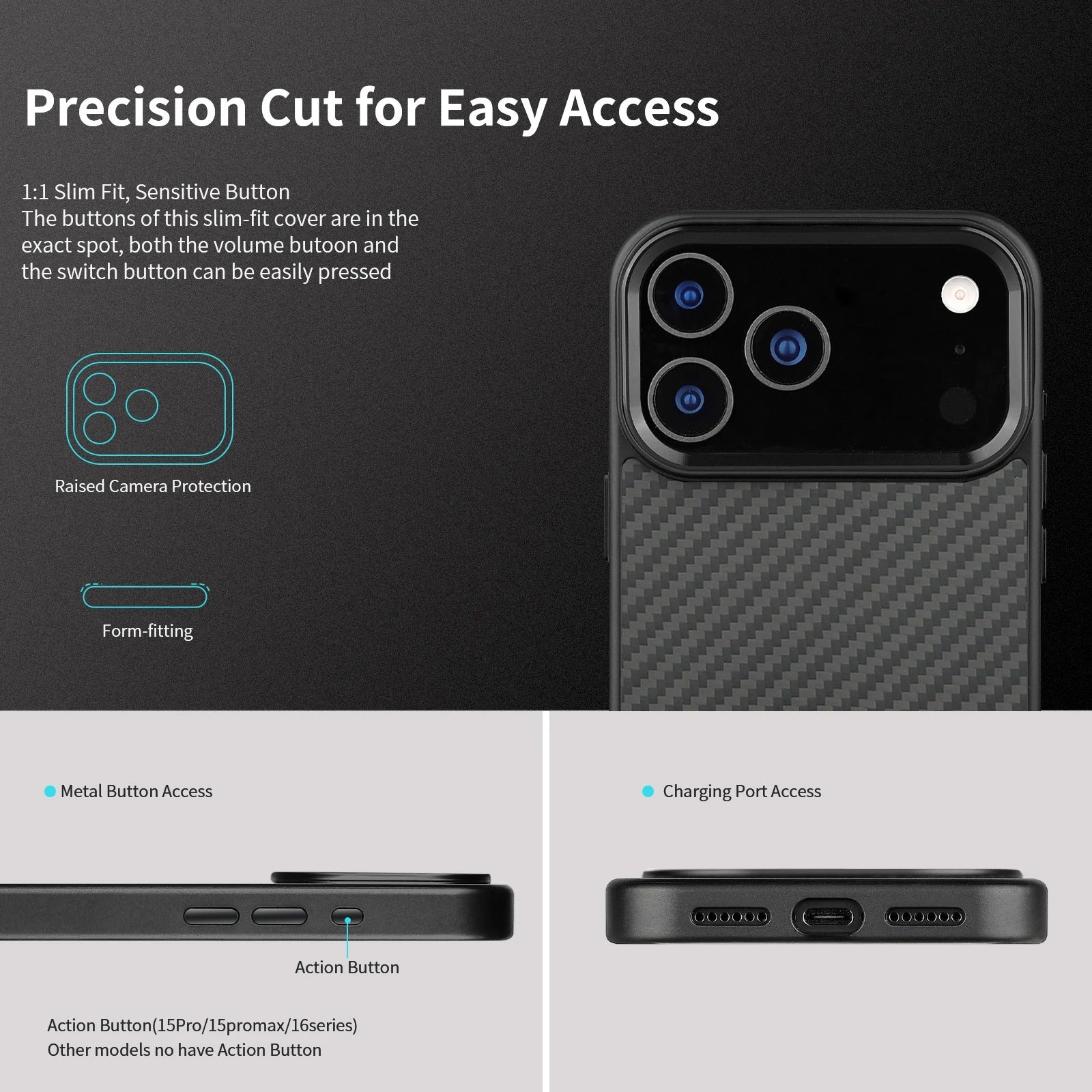 Luxury iPhone Case — Real Aramid Kevlar Fiber Full-Coverage Magnetic Cover with Wireless Charging and MagSafe Compatibility