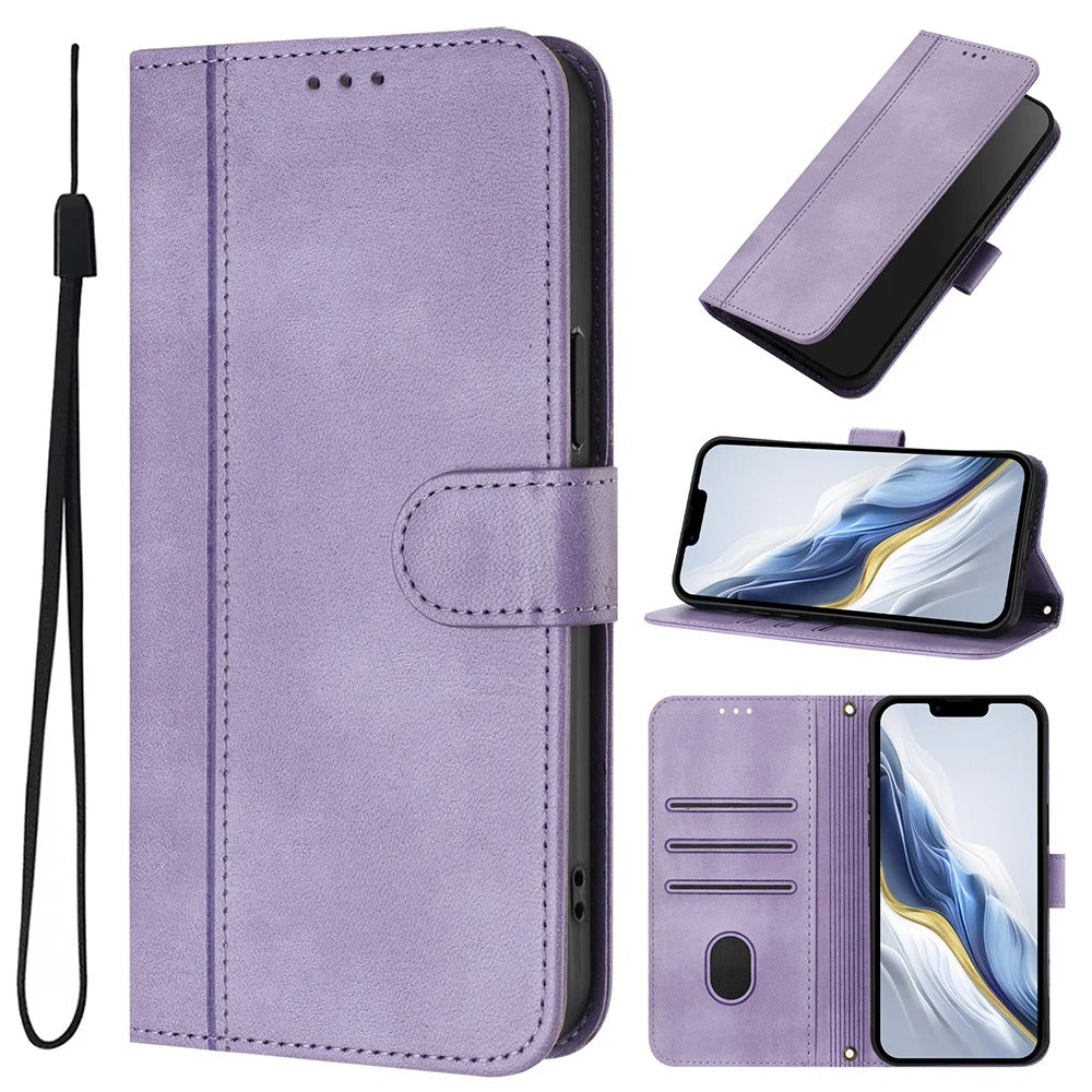 Luxury iPhone Case — Retro Leather Flip Wallet with Card Slots, Magnetic, Shockproof, Dustproof, Soft Non-Slip Cover with Stand