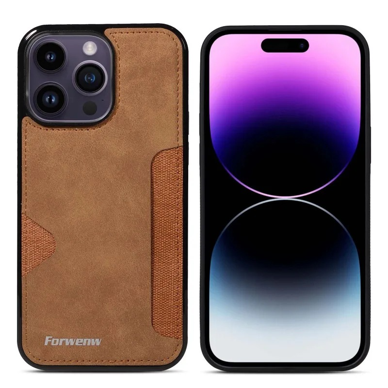 Luxury iPhone Case — Retro PU Leather Wallet Cover with Card Holder, Anti-Fingerprint Scratch-Resistant Design and Secure Storage Compartment