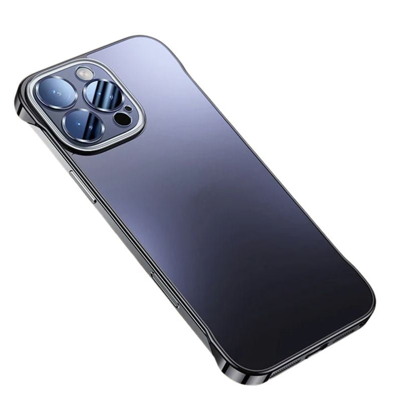 Luxury iPhone Case — Shockproof, Anti-Fingerprint, Anti-Scratch, Dustproof Magnetic Bumper with Ultra-Thin Titanium Bare-Metal Look, Borderless Cooling PC Design and Plating Transparent Finish
