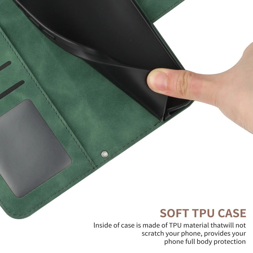 Luxury iPhone Case — Sunflower Leather Wallet Flip Cover with Magnetic Holder, Anti-Scratch Full-Protection Design