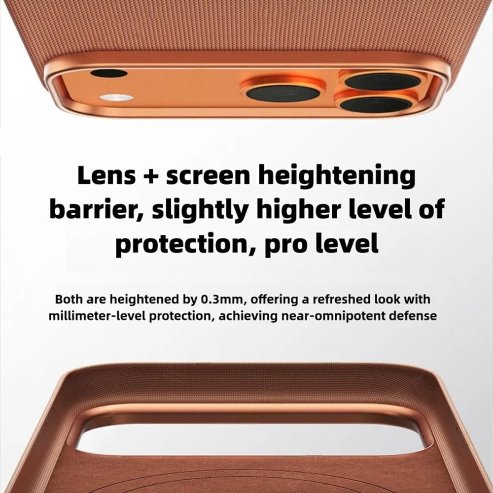 Luxury iPhone Case — TechWoven MagSafe Magnetic Weaving Texture Protective Cover for Wireless Charging