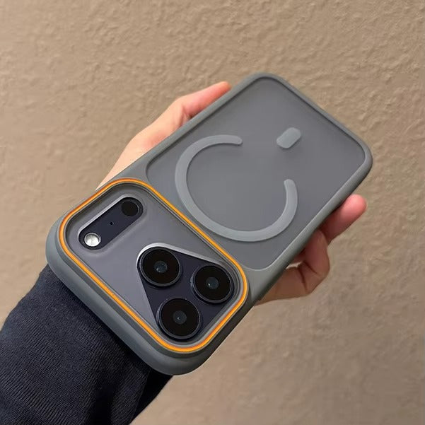 Luxury iPhone Case — Transparent MagSafe Magnetic PC+TPU Shockproof Wireless Charging Back Cover