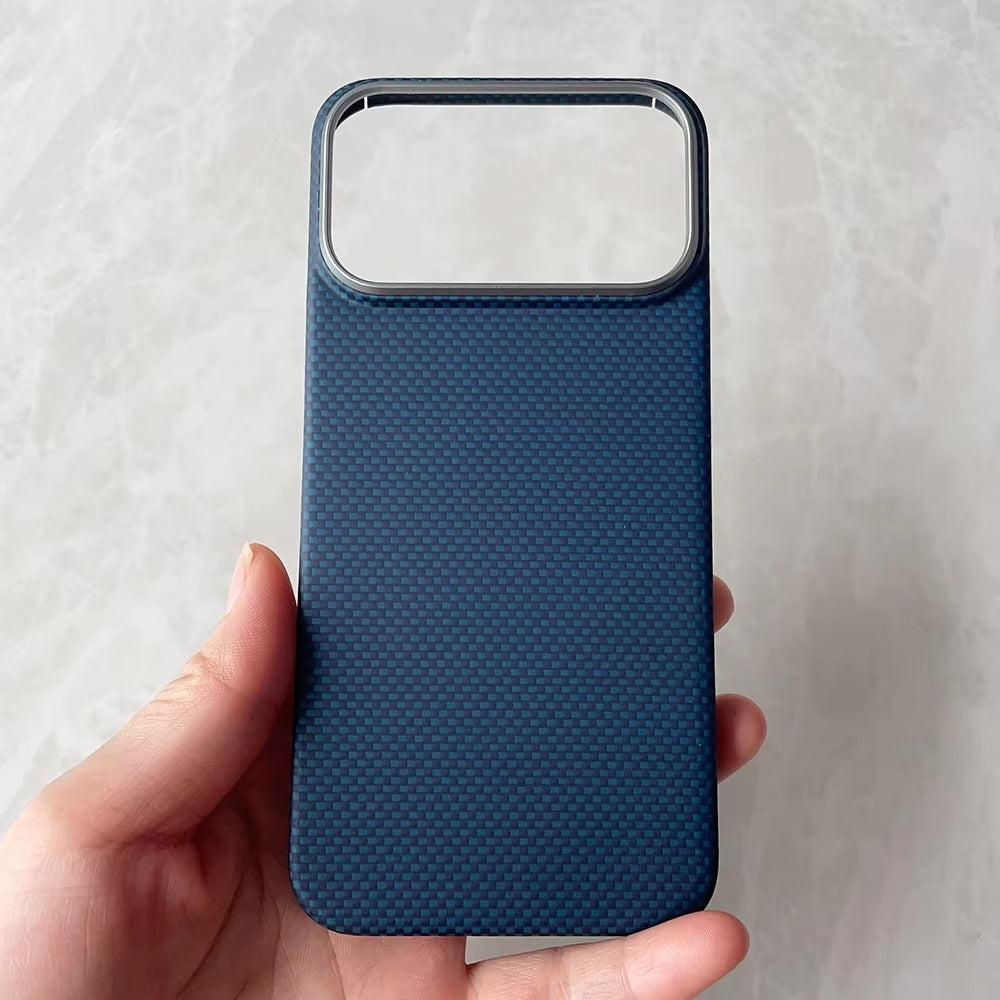 Luxury iPhone Case — Ultra-Thin Aramid Carbon Fiber MagSafe Cover with Kevlar-Grade Protection, Shock-Resistant Slim Design and Washable Finish