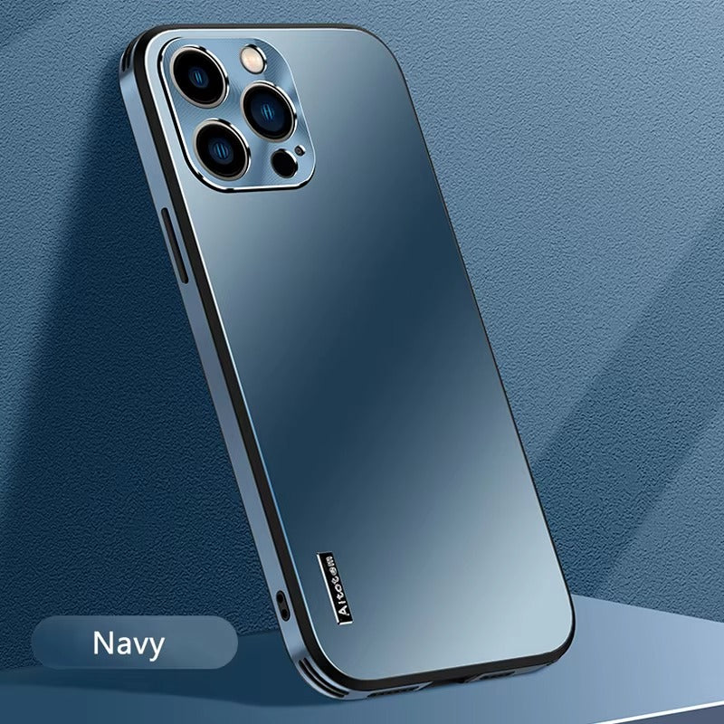 Luxury iPhone Case — Ultra-Thin, Anti-Fingerprint, Lightweight, Non-Slip Matte Titanium Alloy Back Cover with All-Aluminum Magnetic Metal Design