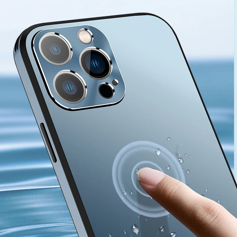 Luxury iPhone Case — Ultra-Thin, Anti-Fingerprint, Lightweight, Non-Slip Matte Titanium Alloy Back Cover with All-Aluminum Magnetic Metal Design