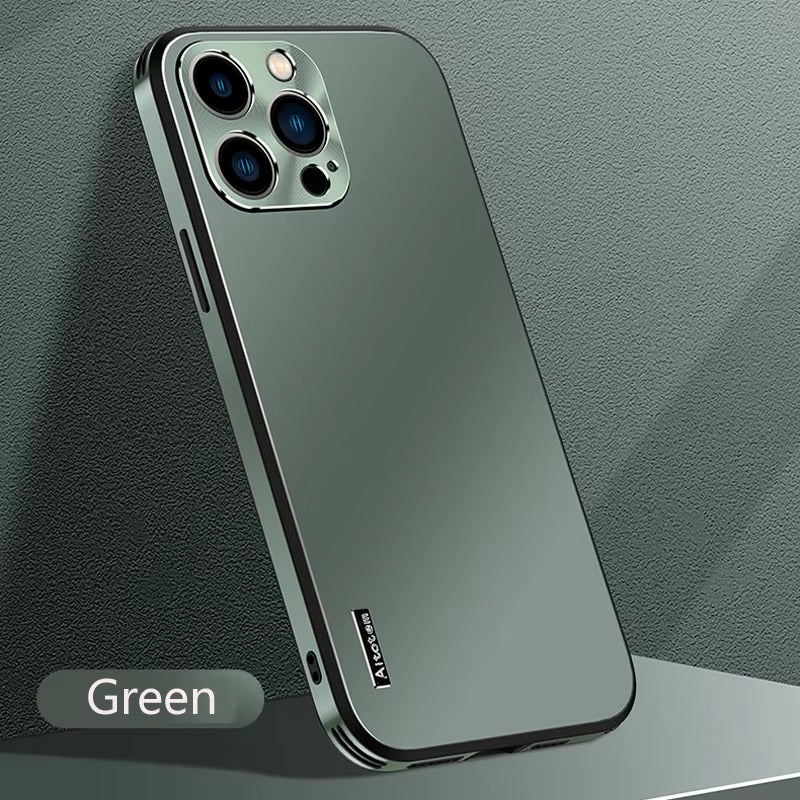 Luxury iPhone Case — Ultra-Thin, Anti-Fingerprint, Lightweight, Non-Slip Matte Titanium Alloy Back Cover with All-Aluminum Magnetic Metal Design