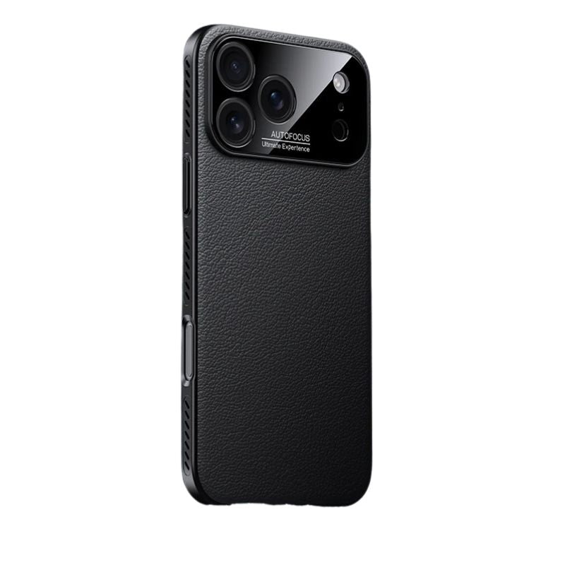 Luxury iPhone Case — Vegan Leather Heat-Dissipation Cover with Strong Magnetic Adsorption, Camera Lens Protector, Shockproof Dual-Layer Full-Coverage Design