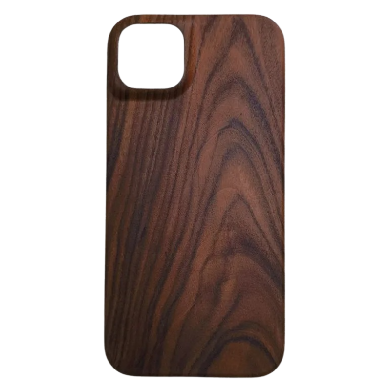 Luxury iPhone Case — Walnut, Cherry, Rosewood & Bamboo Wooden Half-Wrapped Back Cover, Dustproof, Elegant Natural Wood Design