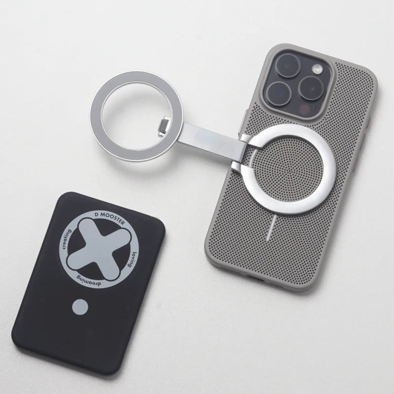 Luxury iPhone MagSafe C Heatase Dissipation Grid Design — Hard Matte Shockproof Cover with Wireless Charging Support, Anti-Fingerprint Scratch-Resistant Finish