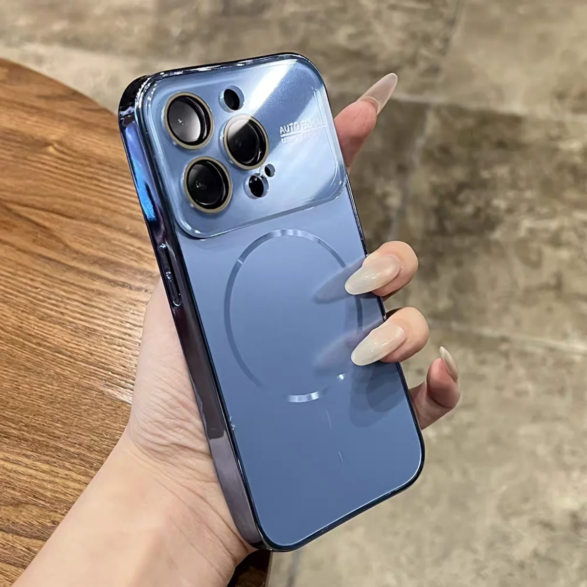 Luxury iPhone MagSafe Case Nanometer Frosted Finish — Large Lens Glass Protection, Magnetic Wireless Charging, Slim Shockproof Anti-Fingerprint Matte Cover