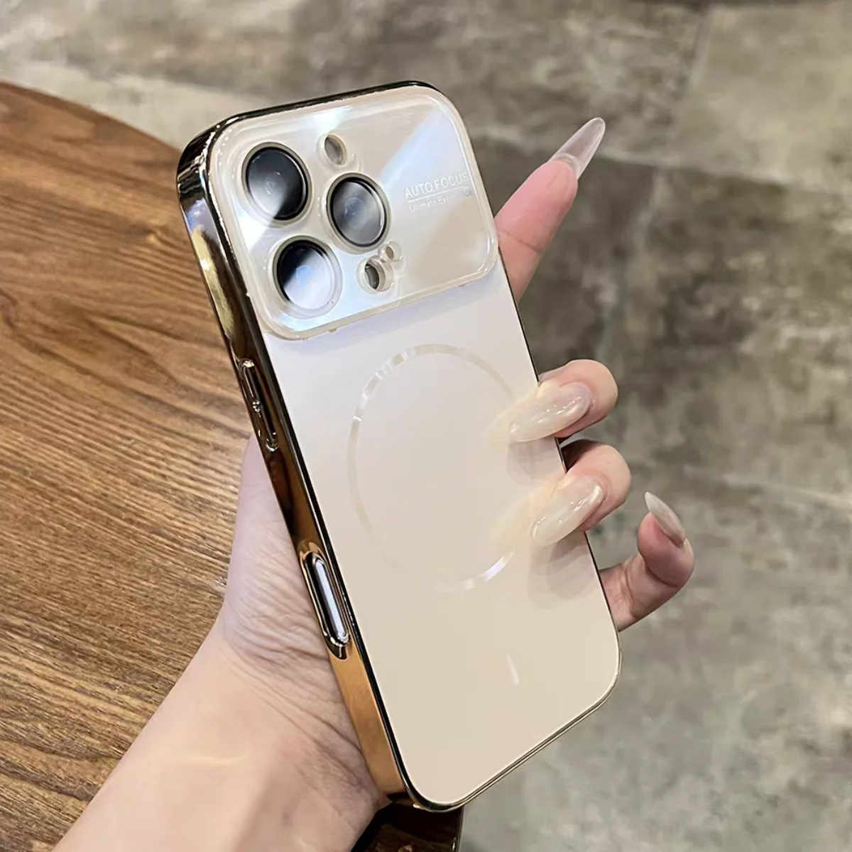 Luxury iPhone MagSafe Case Nanometer Frosted Finish — Large Lens Glass Protection, Magnetic Wireless Charging, Slim Shockproof Anti-Fingerprint Matte Cover