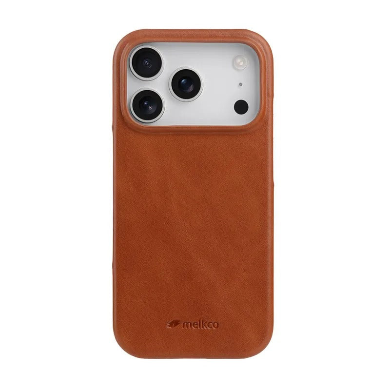 Luxury iPhone Magnetic Oil Wax Leather Case — Handmade Genuine Leather Cover with MagSafe, Slim Shockproof Design, Anti-Fingerprint Scratch-Resistant Finish