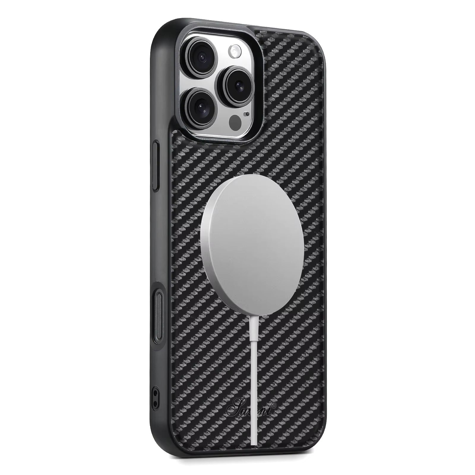 Luxury iPhone Magnetic Wallet Case — Faux Leather Card Holder Bag with Stand, MagSafe Wireless Charging Compatible, Slim Shockproof Design