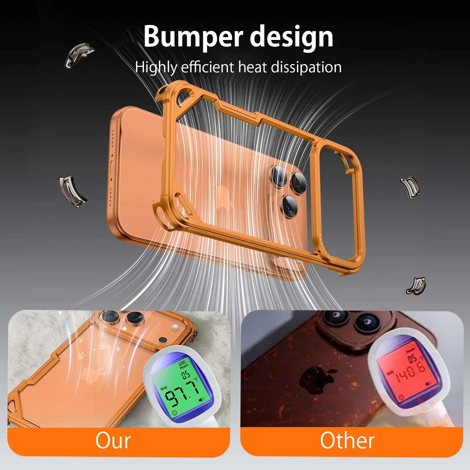 Minimalist iPhone Case — Ultra-Thin Aluminum Alloy Cover with Shockproof Protection and Wireless-Charging Support