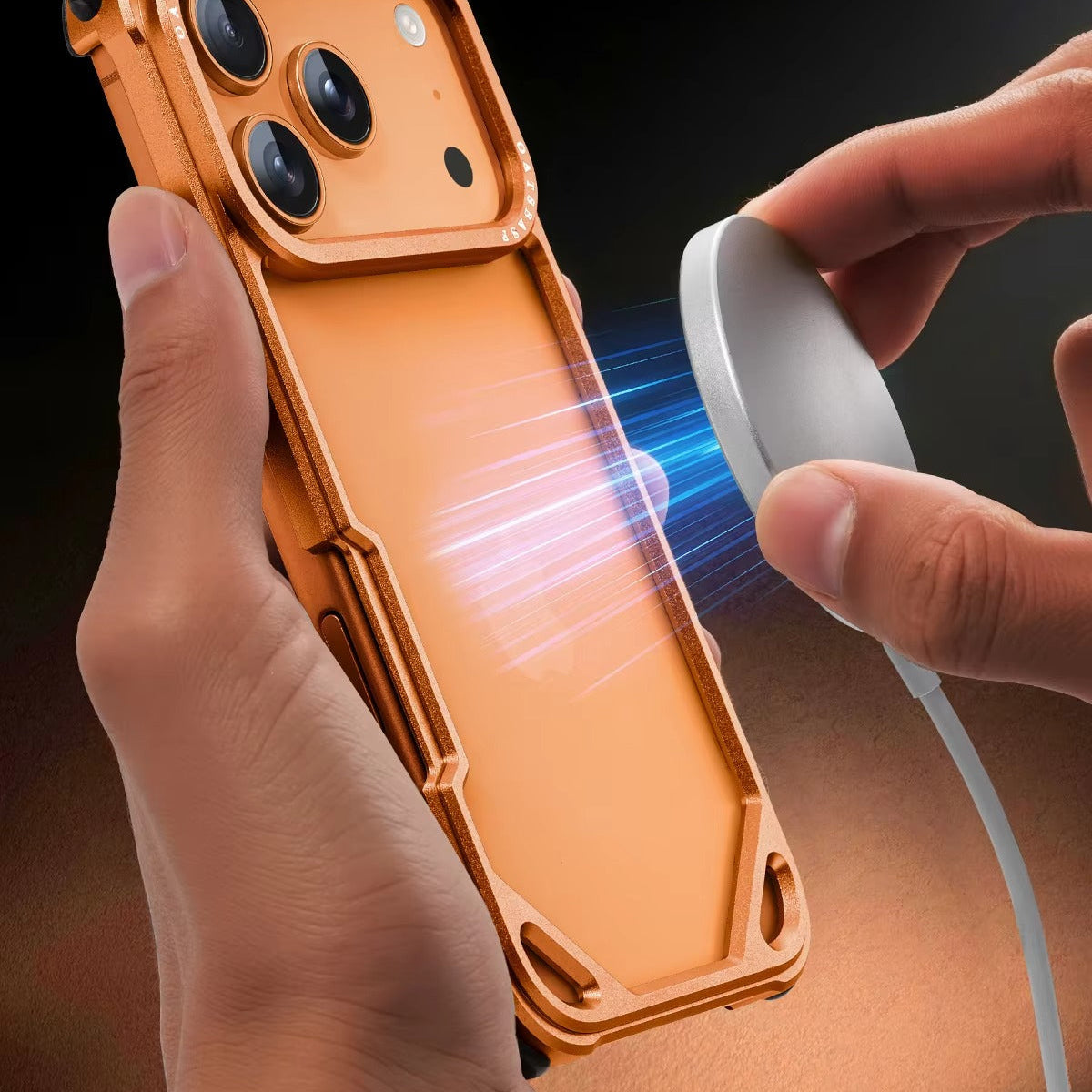 Minimalist iPhone Case — Ultra-Thin Aluminum Alloy Cover with Shockproof Protection and Wireless-Charging Support