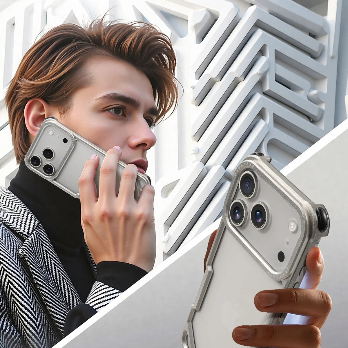 Minimalist iPhone Case — Ultra-Thin Aluminum Alloy Cover with Shockproof Protection and Wireless-Charging Support