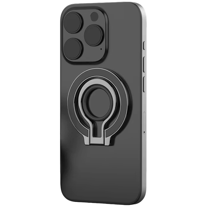 Minimalist iPhone Magnetic Finger Ring Holder, Slim MagSafe Phone Grip Stand with Secure Hold & Smooth Rotation