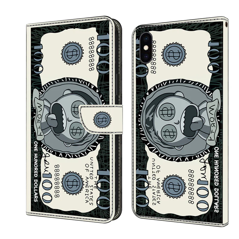 Premium 3D Leather Flip Wallet Case - PU Leather Flip Cover with Card Slots, Anti-Fingerprint & Scratch-Resistant Design