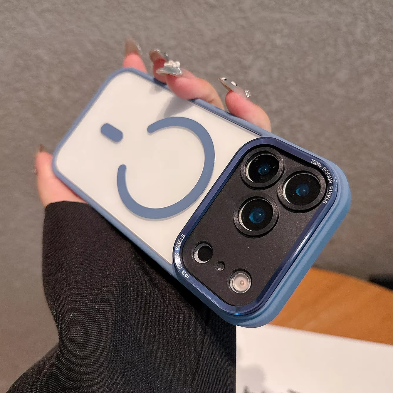 Premium Clear Magnetic iPhone Case MagSafe Compatible Shockproof Anti-Fingerprint Cover with Wireless Charging Support and Slim Grip Design