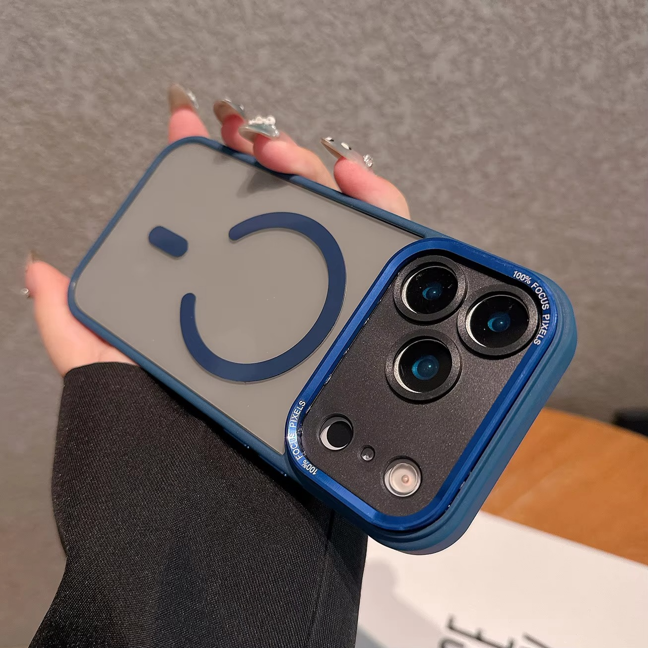 Premium Clear Magnetic iPhone Case MagSafe Compatible Shockproof Anti-Fingerprint Cover with Wireless Charging Support and Slim Grip Design