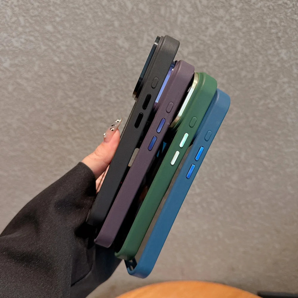 Premium Clear Magnetic iPhone Case MagSafe Compatible Shockproof Anti-Fingerprint Cover with Wireless Charging Support and Slim Grip Design