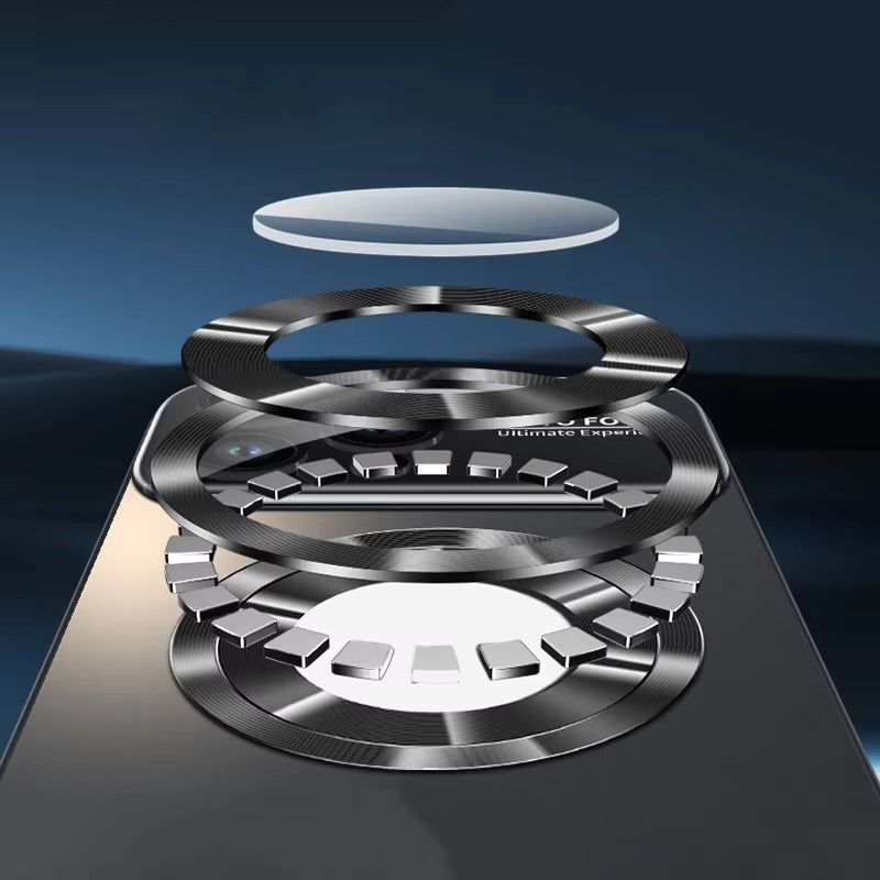 Premium MagSafe Compatible Shockproof iPhone Case with Glass Camera Lens Protection, Magnetic Wireless Charging, Slim Anti-Fingerprint Cover