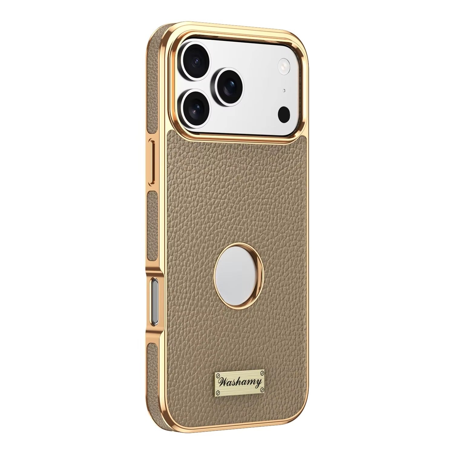 Premium iPhone Case — Magnetic Leather Cowhide Lychee Texture Slim Protective Cover with Anti-Fingerprint Grip