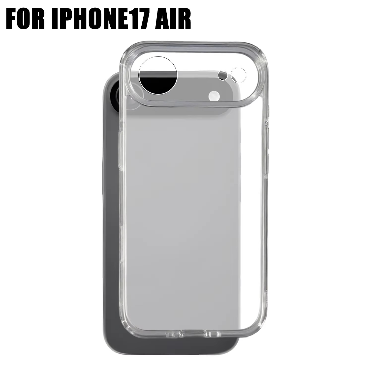 Premium Transparent iPhone Case — Shockproof Clear PC+TPU Cover with Corner Protection, Anti-Scratch, Slim Protective Shell