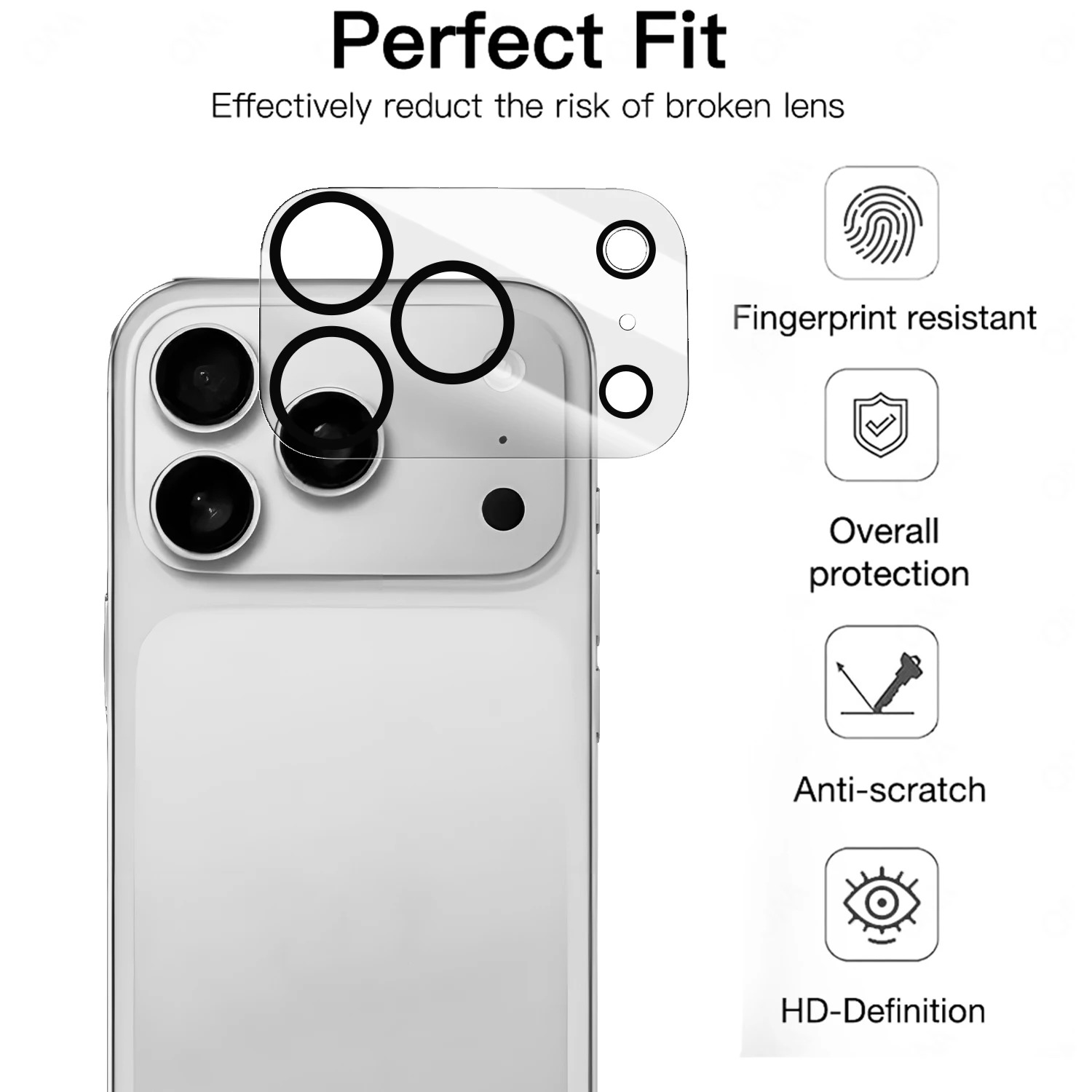 Premium Transparent iPhone Case — Shockproof Clear PC+TPU Cover with Corner Protection, Anti-Scratch, Slim Protective Shell