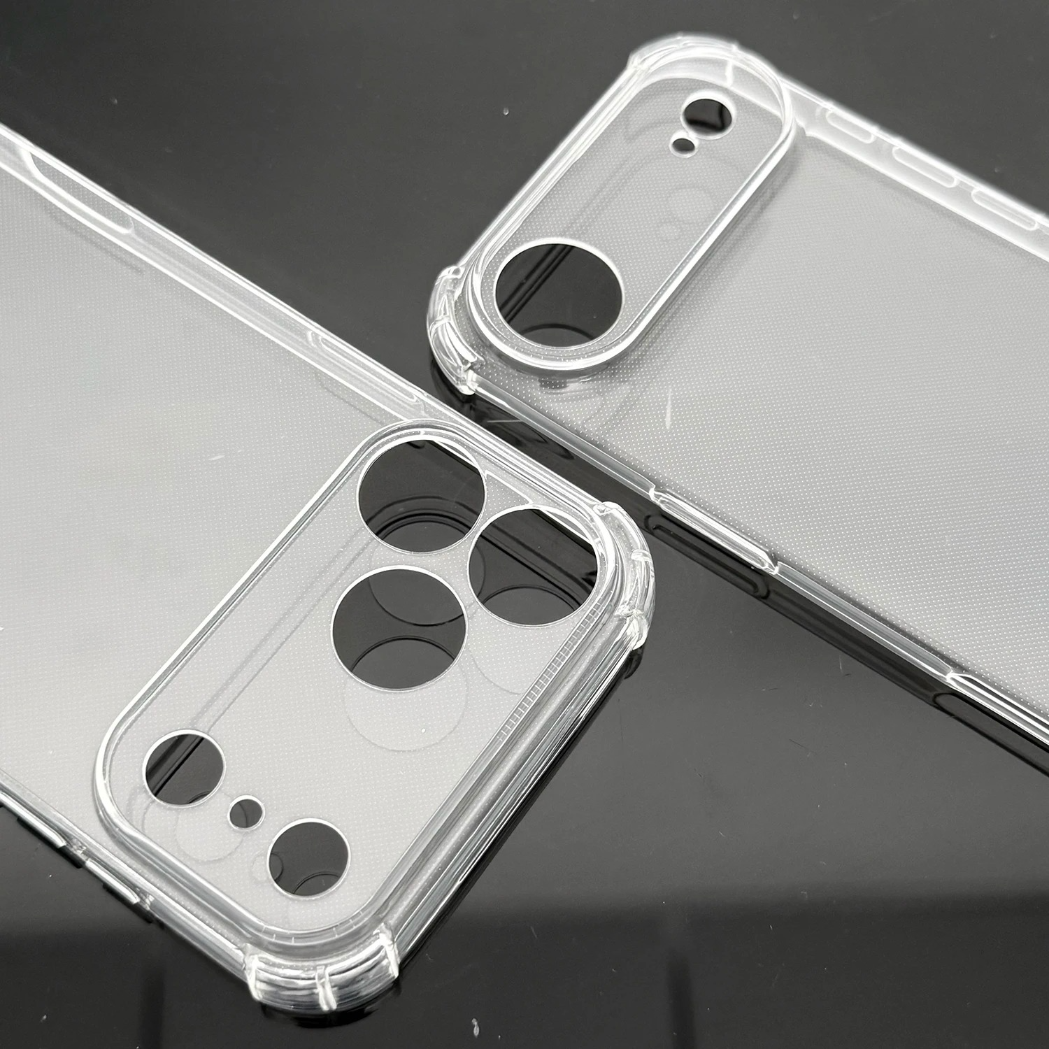 Premium Transparent iPhone Case — Shockproof Clear PC+TPU Cover with Corner Protection, Anti-Scratch, Slim Protective Shell