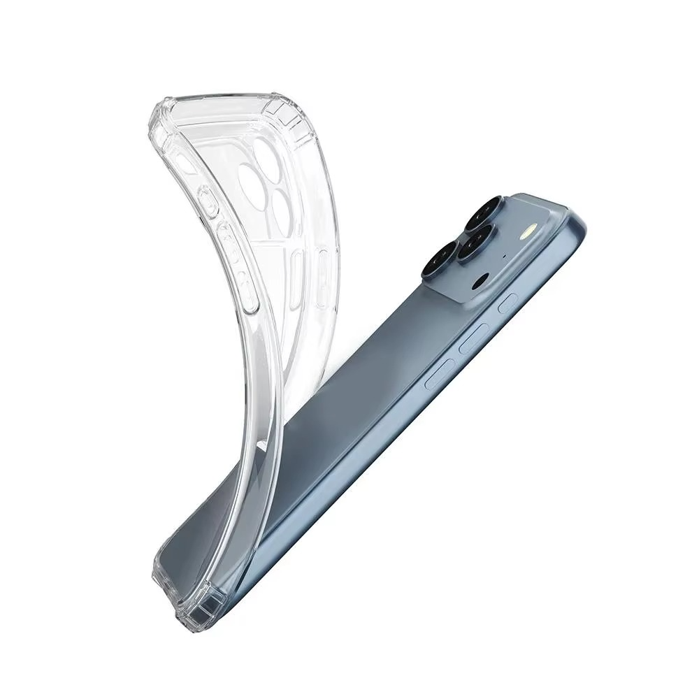Premium Transparent iPhone Case — Shockproof Clear PC+TPU Cover with Corner Protection, Anti-Scratch, Slim Protective Shell
