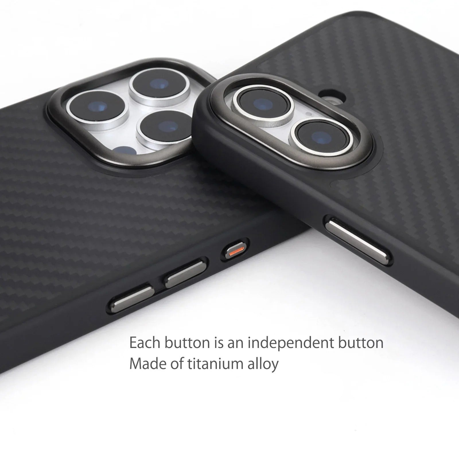 Premium iPhone Case — 1500D Aviation Carbon Fiber MagSafe Cover with Shockproof TPU Shell, Ultra-Lightweight High-Strength Protection